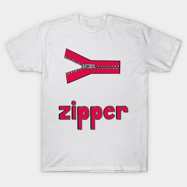 This is a ZIPPER T-Shirt by Embracing-Motherhood